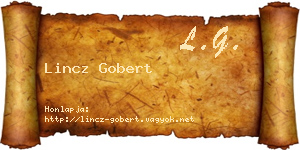 Lincz Gobert névjegykártya